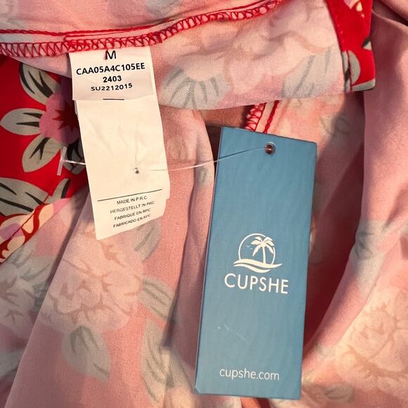 Cupshe Floral Off-Shoulder Flutter Sleeve Maxi Dress Size M - Picture 8 of 8